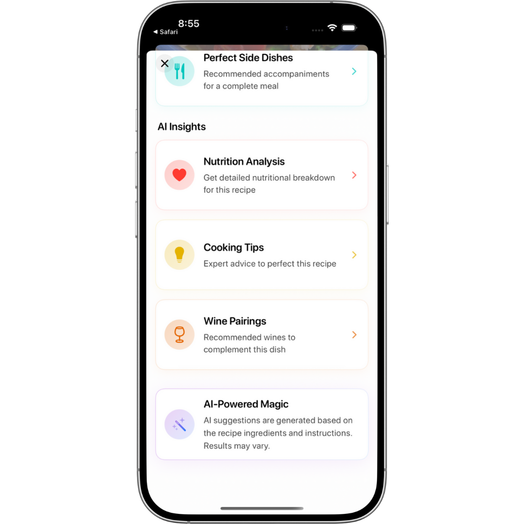 Nutrition, pairings, and more